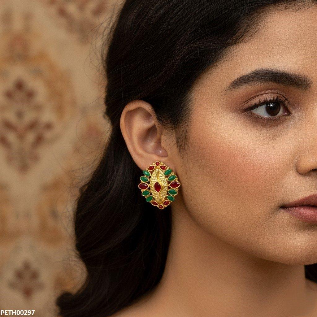 PETH00297 MZM Marquise Stone Tops Pair - PETH