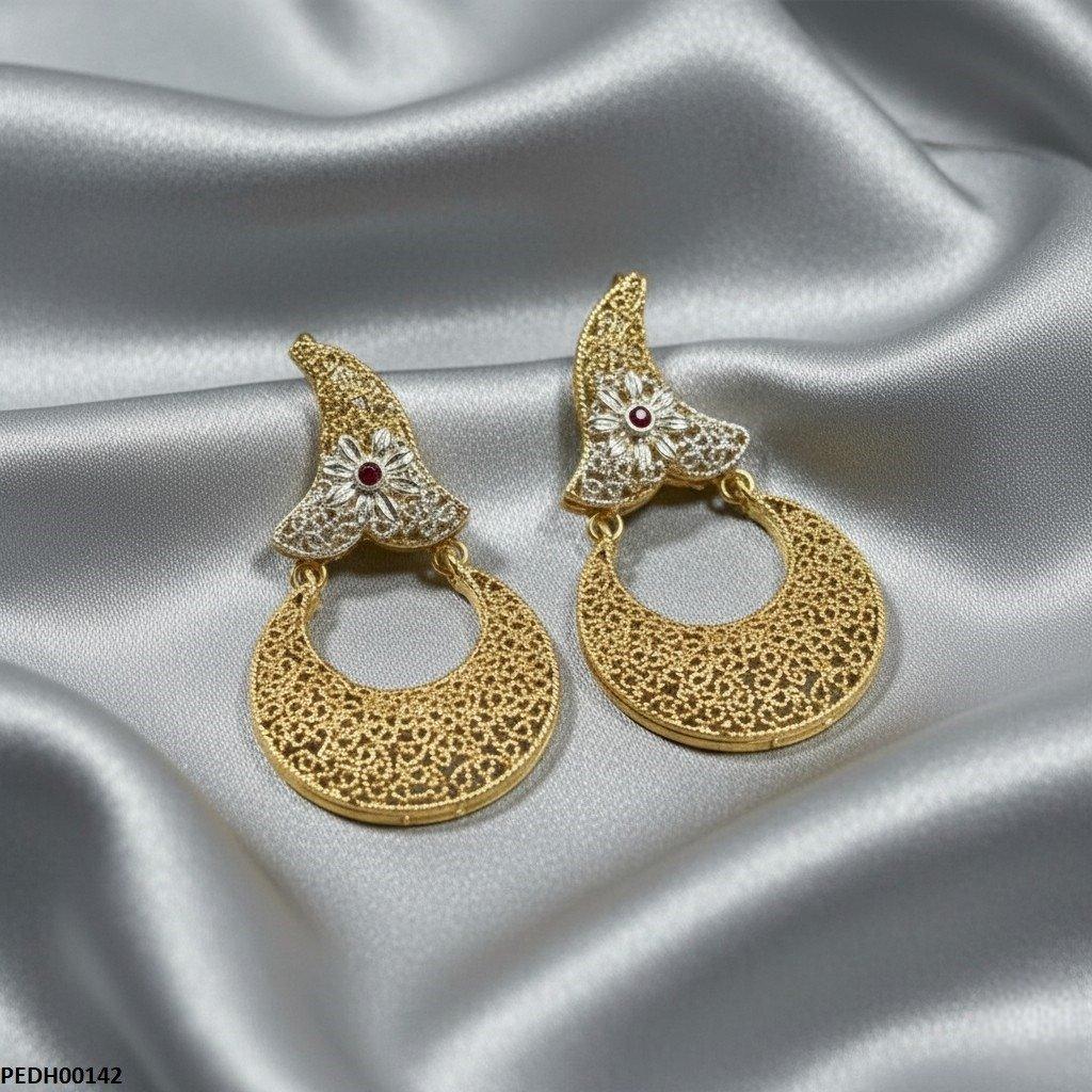 PEDH00142 MZM Moon Drop Earrings - PEDH