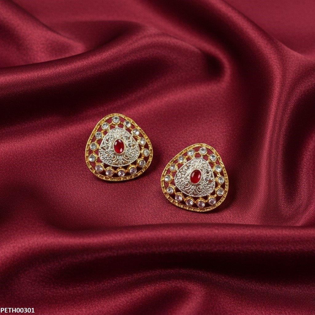 PETH00301 MZM Oval Round Stone Tops Piar - PETH