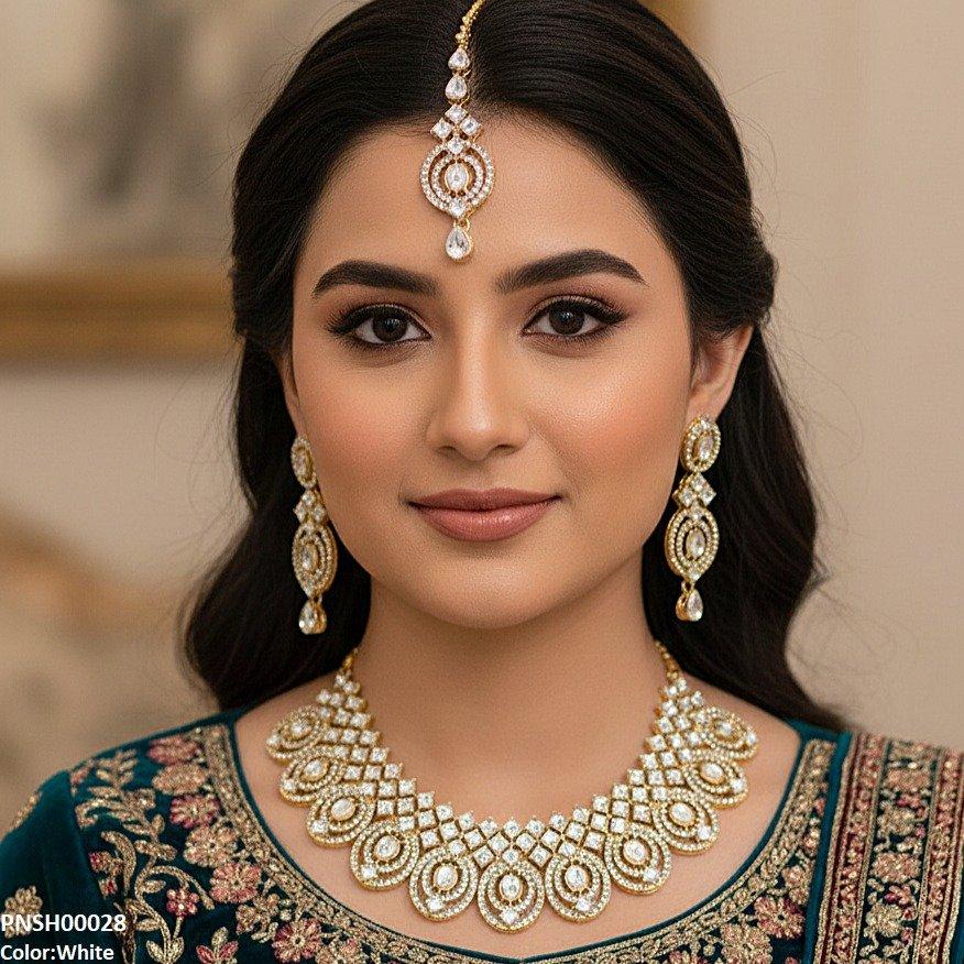 PNSH00028 FRN Oval/Square Necklace Set - PNSH