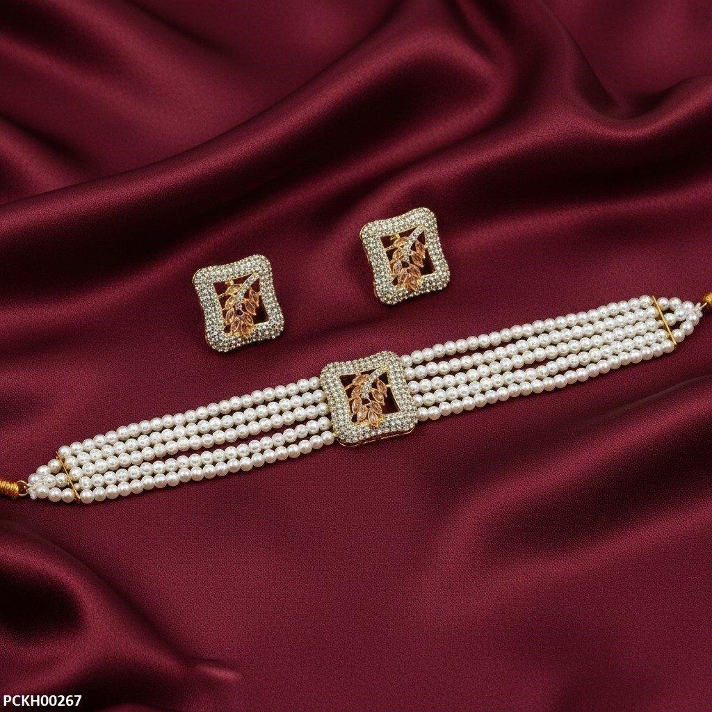 PCKH00267 MZM Marquise Leaf Choker Set - PCKH