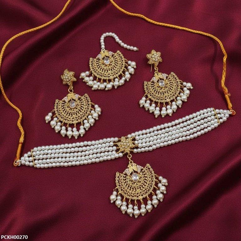 PCKH00270 MZM Star Pearl Drop Choker Set - PCKH