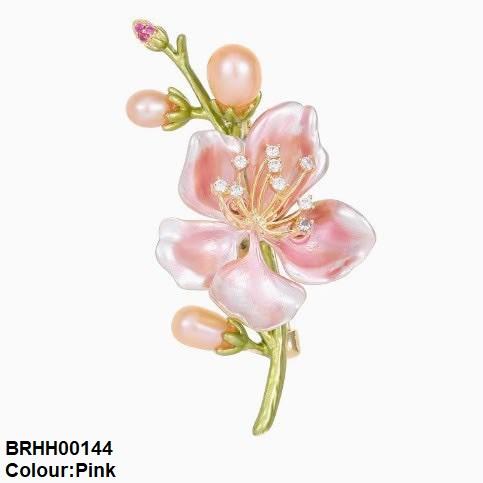 BRHH00144 XST Mongolia Flower Broach - BRHH