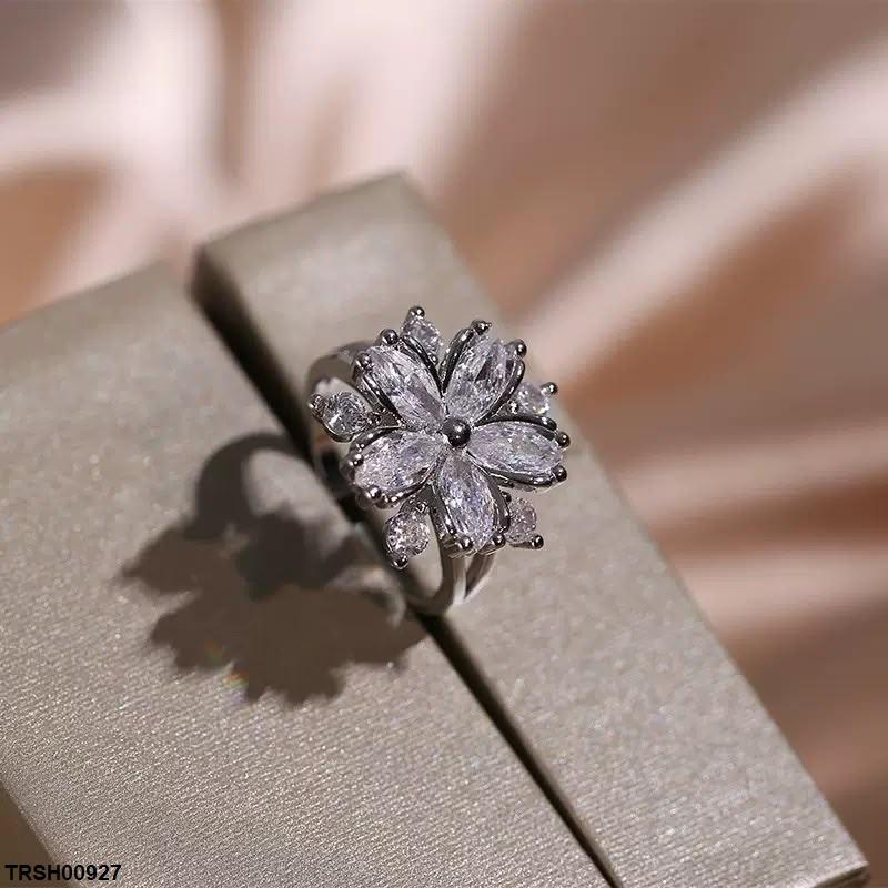 TRSH00927 KYC Marquise Flower Zircon Ring Adjustable - TRSH