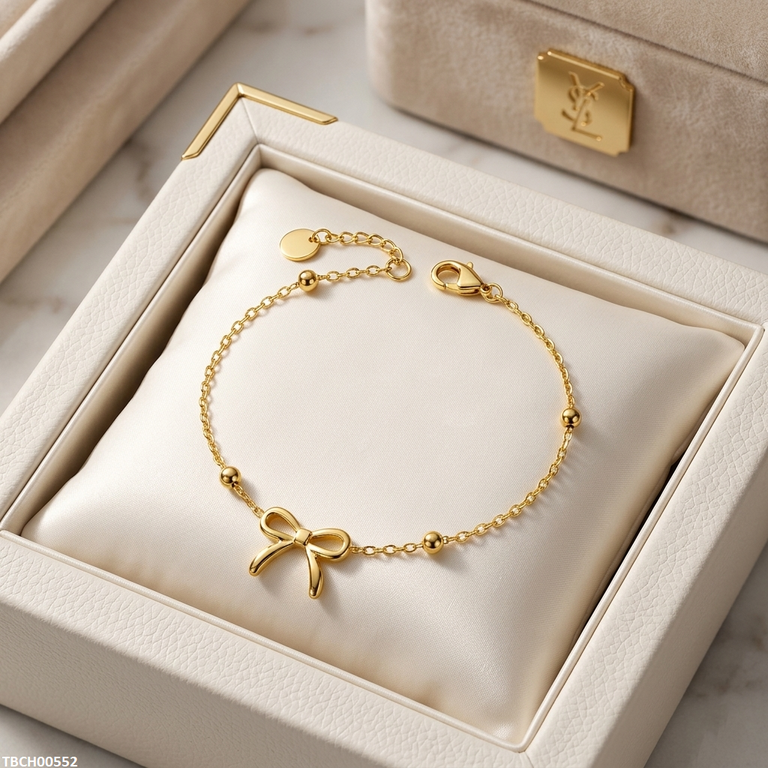 TBCH00552 MMJ Stainless Steel Bow Bracelet Adjustable - TBCH
