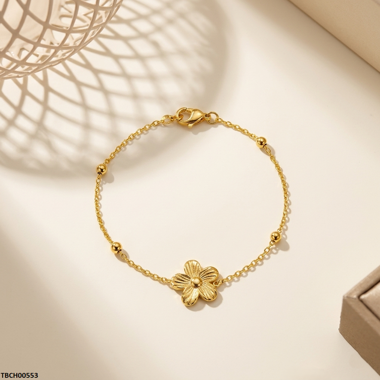 TBCH00553 MMJ Stainless Steel Flower Bracelet - TBCH
