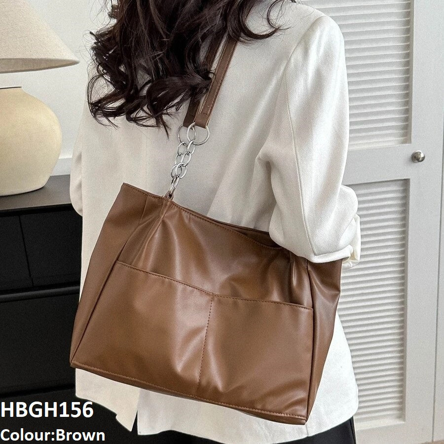 HBGH156 BBM Plain Leather Bag