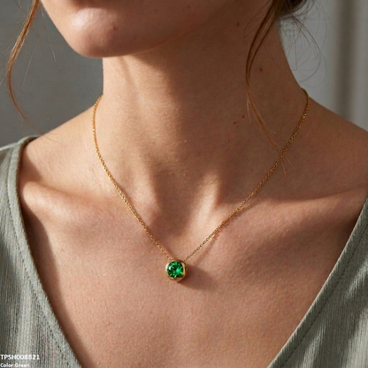 TPSH00821 MSJ Stainless Steel Round Drop Pendant - TPSH