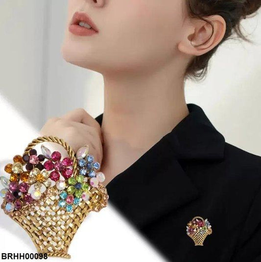 BRHH00098 XST Flower Bouquet Broach - BRHH