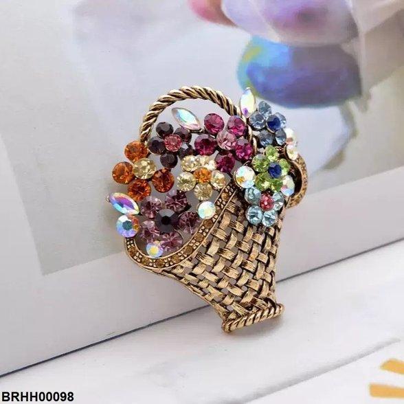 BRHH00098 XST Flower Bouquet Broach - BRHH