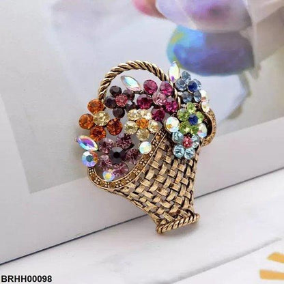 BRHH00098 XST Flower Bouquet Broach - BRHH