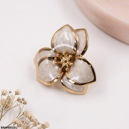 BRHH00101 QWN- Double Flower Broach- BRHH