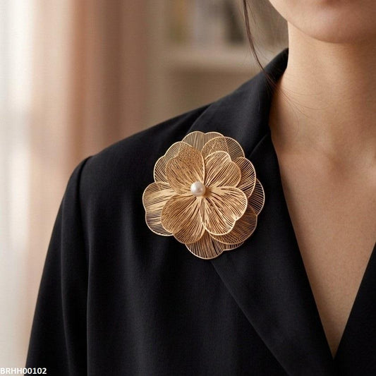 BRHH00102 QWN-Pearl Flower Broach-BRHH