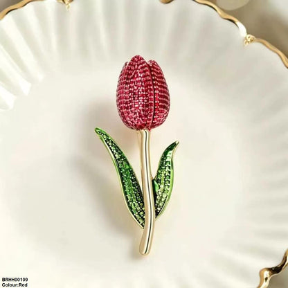 BRHH00109 XST Tulip Flower Broach - BRHH