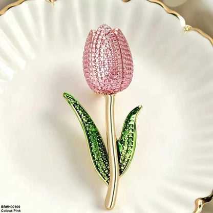 BRHH00109 XST Tulip Flower Broach - BRHH