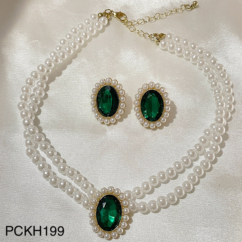 PCKH199 SDQ Pearl Oval Choker Set