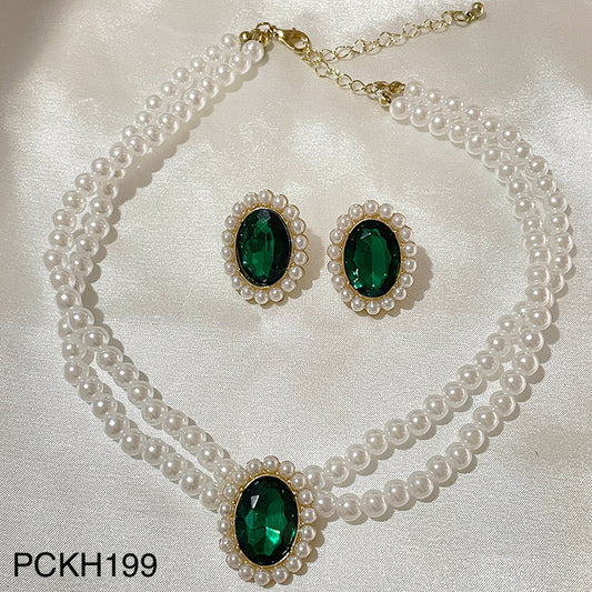 PCKH199 SDQ Pearl Oval Choker Set
