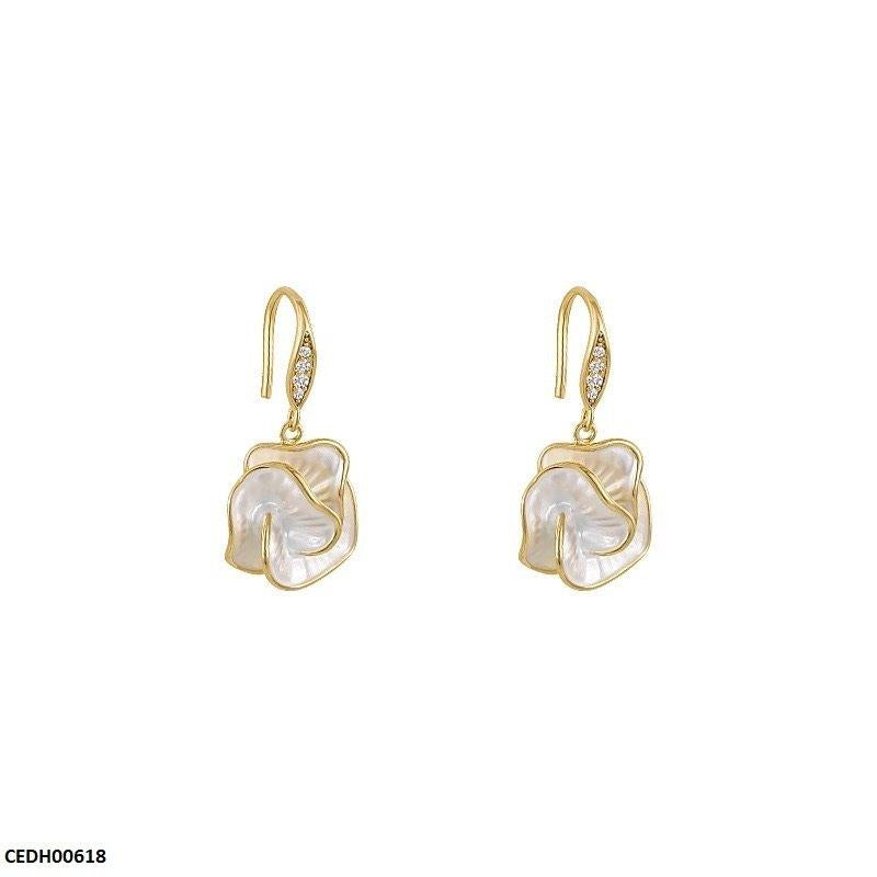 CEDH00618 XST Painted Flower Drop - CEDH