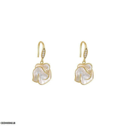 CEDH00618 XST Painted Flower Drop - CEDH