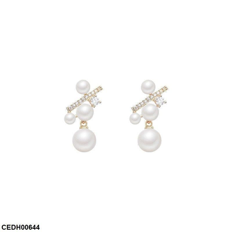 CEDH00644 HJF Pearl Drop Earrings - CEDH