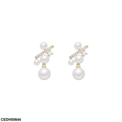 CEDH00644 HJF Pearl Drop Earrings - CEDH