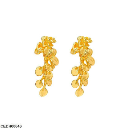 CEDH00646 HJF Leaf Drop Earrings - CEDH