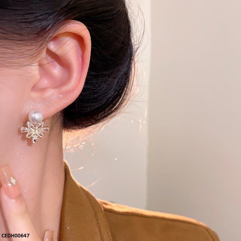 CEDH00647 HJF Marquise Flower Drop  Earrings - CEDH