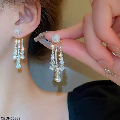 CEDH00668 ZHL Round Drop Earrings - CEDH