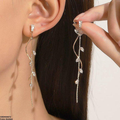 CEDH00672 QWN Marquise Layer Drop Earrings - CEDH