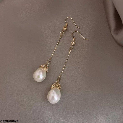 CEDH00674 YQG Pearl Drop Earrings Pair - CEDH