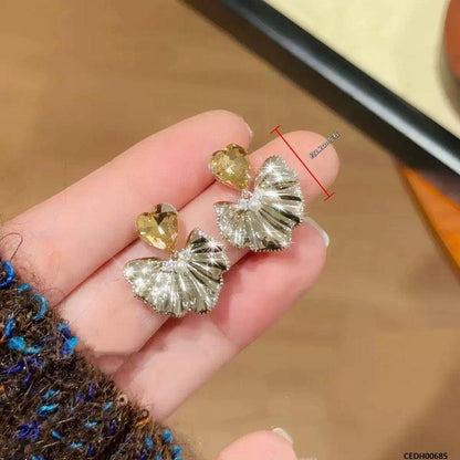 CEDH00685 YHC Heart Laef Drop Earring - CETH