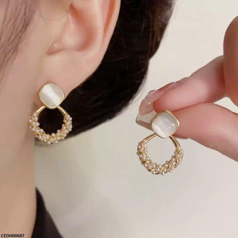 CEDH00687 YHC Square Drop Earrings - CEDH