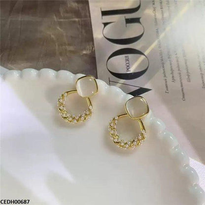 CEDH00687 YHC Square Drop Earrings - CEDH