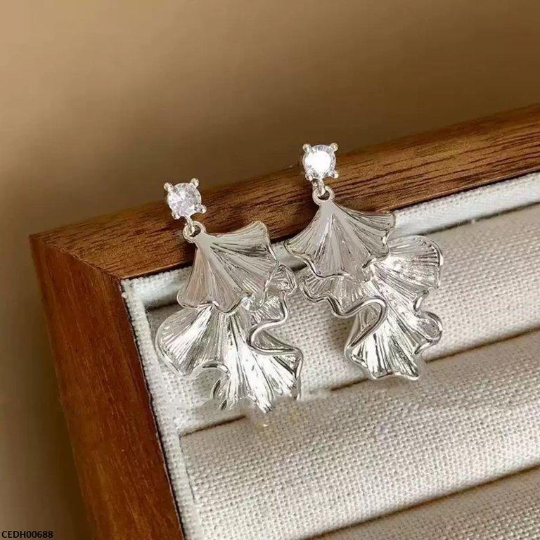 CEDH00688 YHC Double Leaf Drop Earrings - CEDH