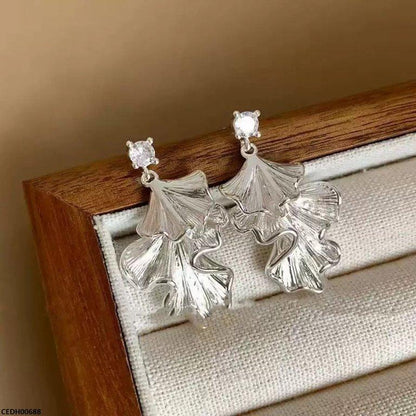 CEDH00688 YHC Double Leaf Drop Earrings - CEDH