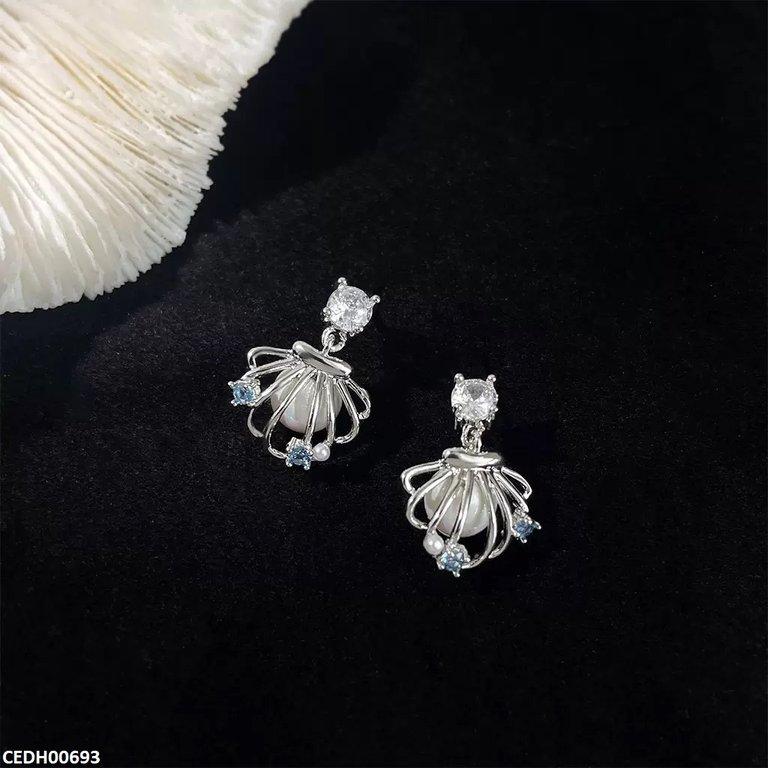 CEDH00693 BTO Round Pearl Drop Earrings - CEDH