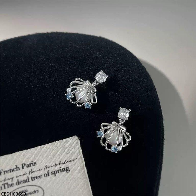 CEDH00693 BTO Round Pearl Drop Earrings - CEDH