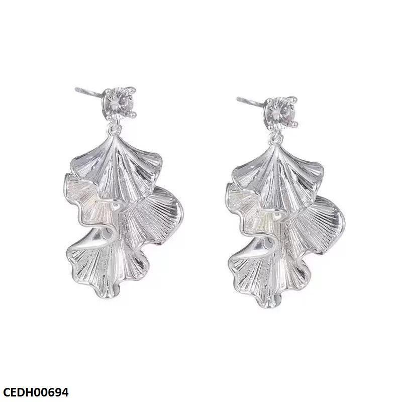 CEDH00694 BTO Double Leaf Drop Earrings - CEDH