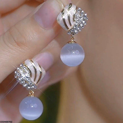 CEDH00702 LSH Round Pearl Drop Earrings - CEDH