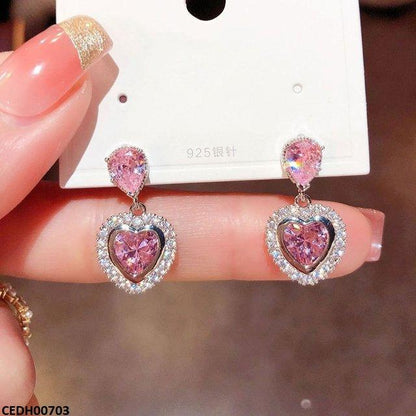 CEDH00703 LSH Tear Heart Drop Earrings - CEDH