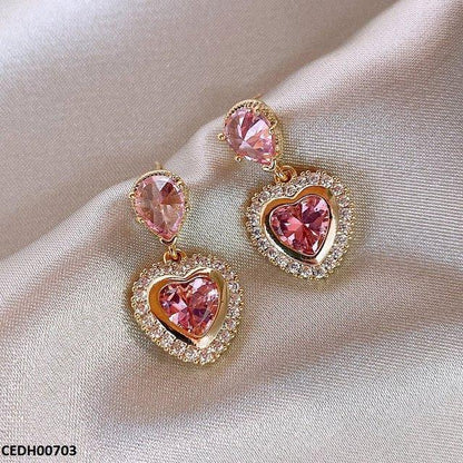 CEDH00703 LSH Tear Heart Drop Earrings - CEDH