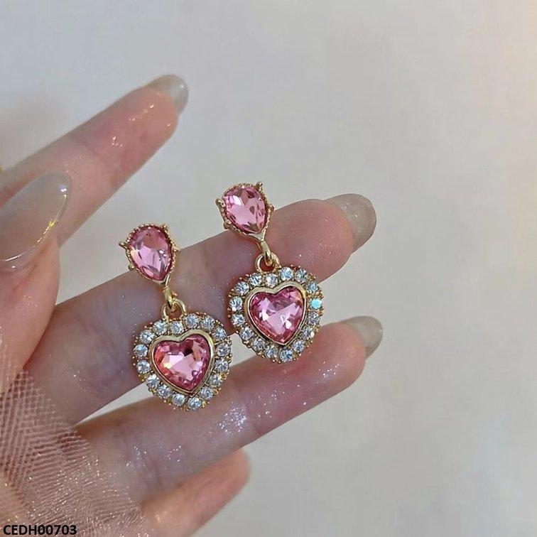 CEDH00703 LSH Tear Heart Drop Earrings - CEDH