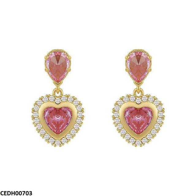 CEDH00703 LSH Tear Heart Drop Earrings - CEDH