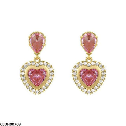 CEDH00703 LSH Tear Heart Drop Earrings - CEDH
