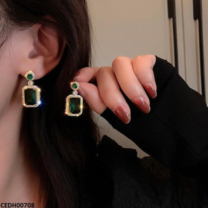 CEDH00708  LSH Round Rectangle Drop Earrings - CEDH