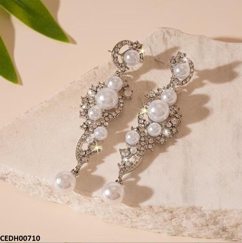 CEDH00710 LSH Round Pearl Drop Earrings - CEDH