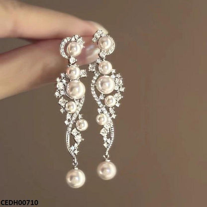 CEDH00710 LSH Round Pearl Drop Earrings - CEDH