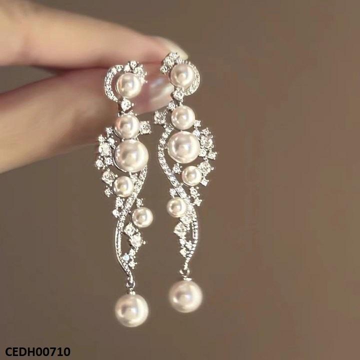 CEDH00710 LSH Round Pearl Drop Earrings - CEDH