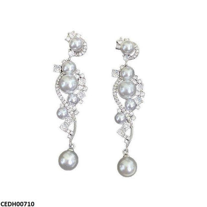 CEDH00710 LSH Round Pearl Drop Earrings - CEDH