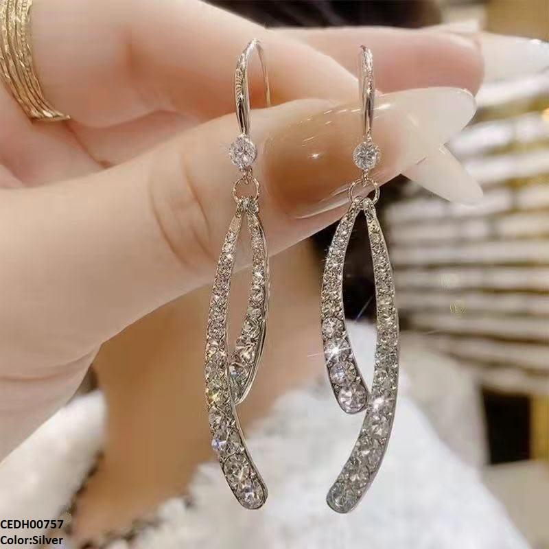 CEDH00757  ZHL Round Layered Drop Earrings - CEDH